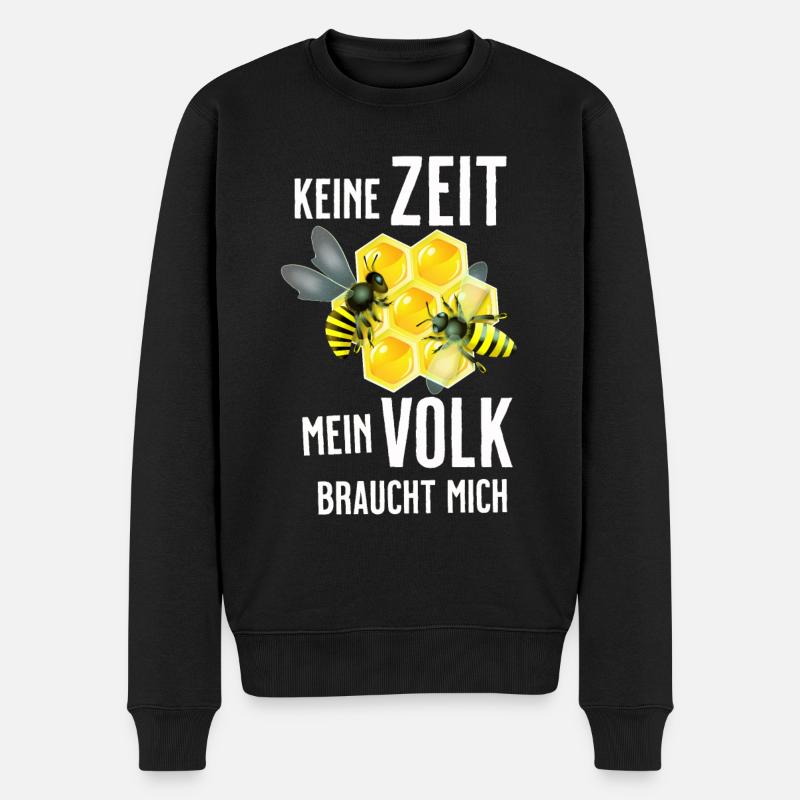 Imker Tshirt Honig Biene Bienenzucht Beekeeper - Männer Premium Bio Pullover - Schwarz