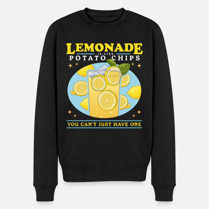 Limonade effervescente citron limonade cadeau - Pull Premium bio Homme - noir