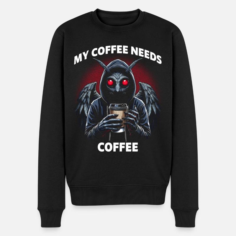 My Coffee Needs Coffee - Männer Premium Bio Pullover - Schwarz