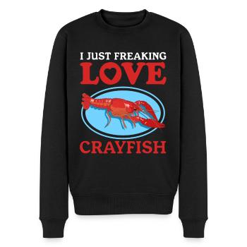 Crayfish Noble Crayfish Seafood Gift - Men's Premium Organic Jumper - black - Front - Nico (187cm)