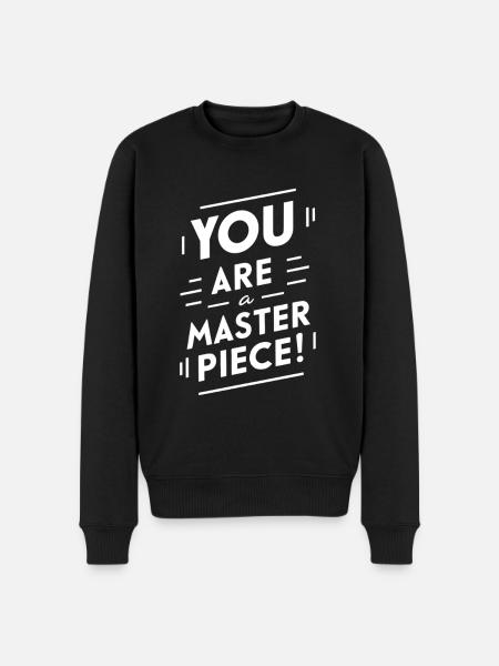You Are a Masterpiece Motivation - Men's Premium Organic Jumper - black