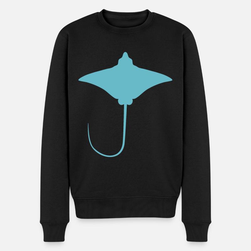 Ray – Flotteur élégant des mers - Pull Premium bio Homme - noir