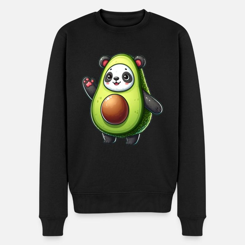 Panda en costume d’avocat - Pull Premium bio Homme - noir