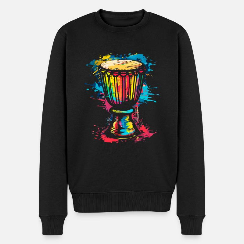 Djembé Tambours Africains - Pull Premium bio Homme - noir