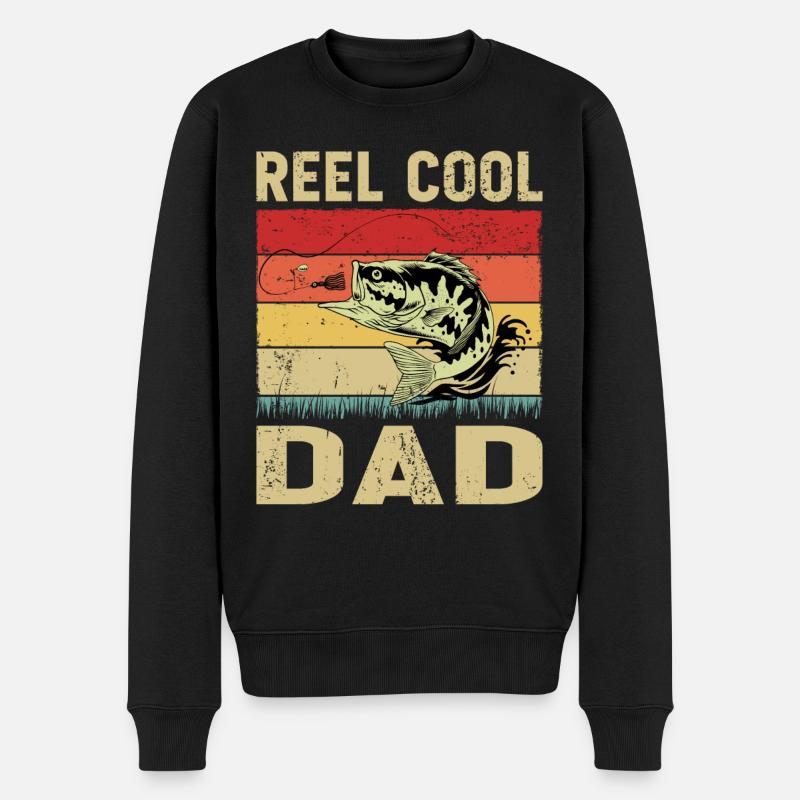 Rolle Cool Dad - Männer Premium Bio Pullover - Schwarz