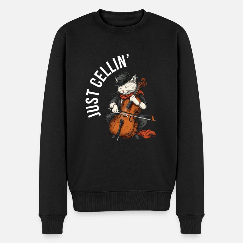 Violoncelle Just Cellin - Pull Premium bio Homme - noir