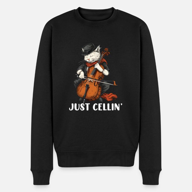 Violoncelle Just Cellin - Pull Premium bio Homme - noir