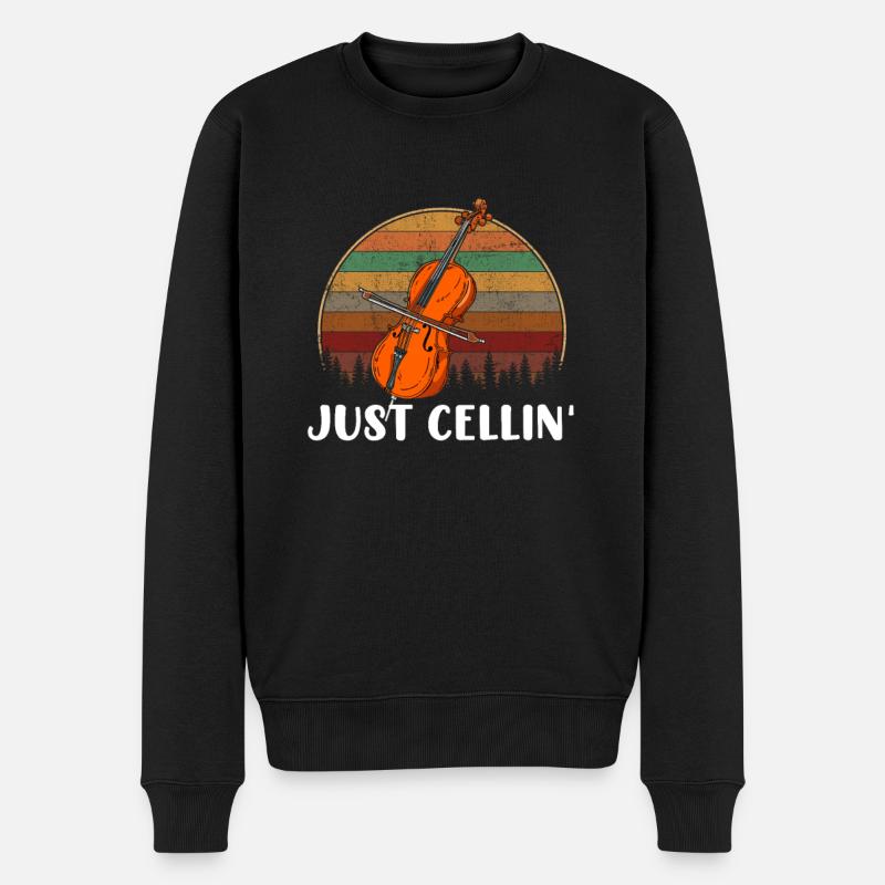 Violoncelle Just Cellin - Pull Premium bio Homme - noir