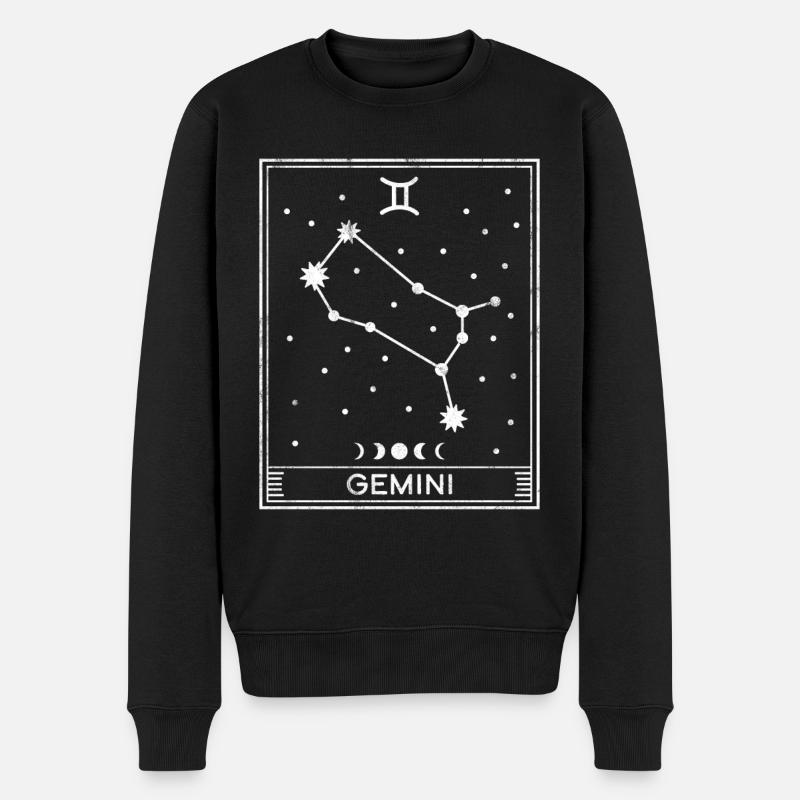 Signe astrologique des Gémeaux - Pull Premium bio Homme - noir