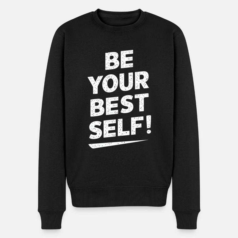 Soyez votre meilleure version Motivation - Pull Premium bio Homme - noir