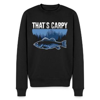 Pêche à la carpe C’est Carpy Pêche sportive Pêcheur - Pull Premium bio Homme - noir - Devant - Nico (187cm)