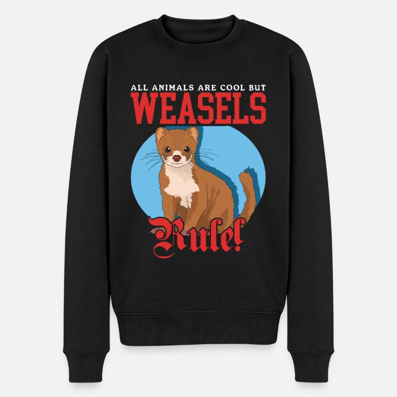 Weasel Mouse Weasel Hermännchen Gift - Men's Premium Organic Jumper - black