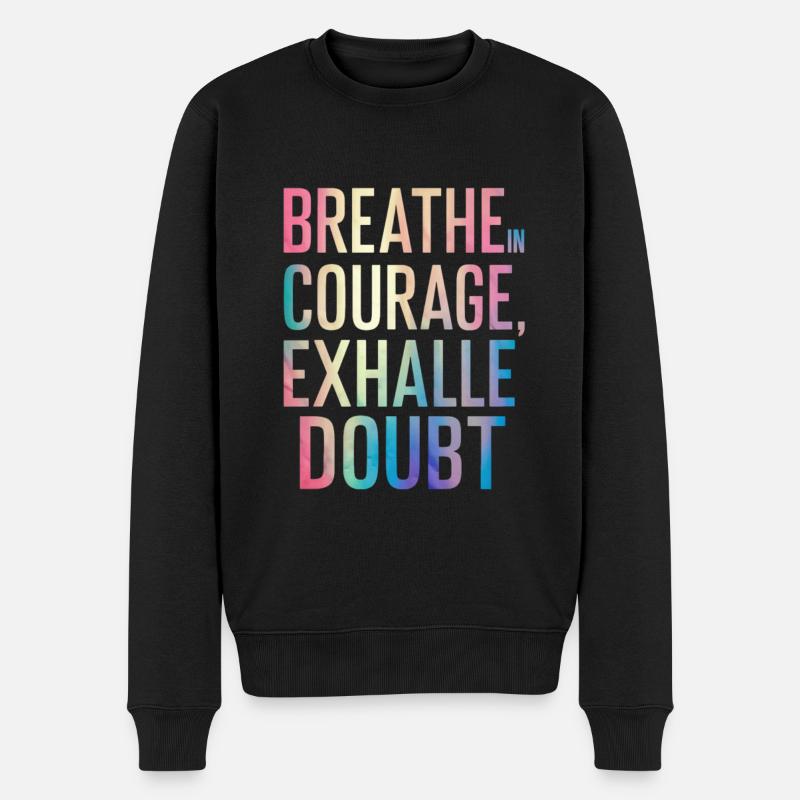 in courage from doubt - Men's Premium Organic Jumper - black