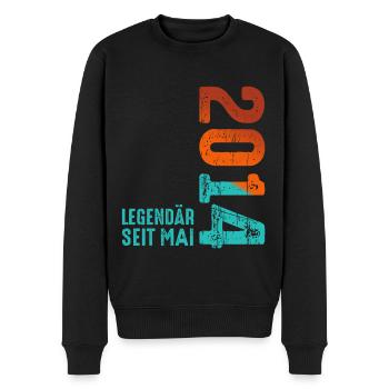 Limited Edition Mai 2014 Legendär Seit Mai 2014 - Männer Premium Bio Pullover - Schwarz - Vorne - Nico (187cm)
