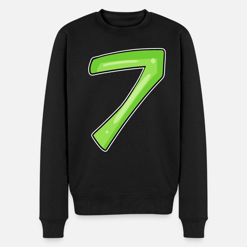 7 - sept verts - Pull Premium bio Homme - noir