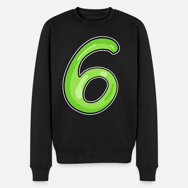 6 vert - Pull Premium bio Homme - noir