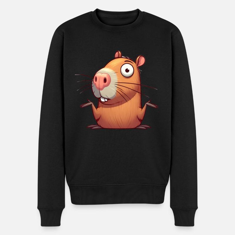 Capybara confus - Pull Premium bio Homme - noir