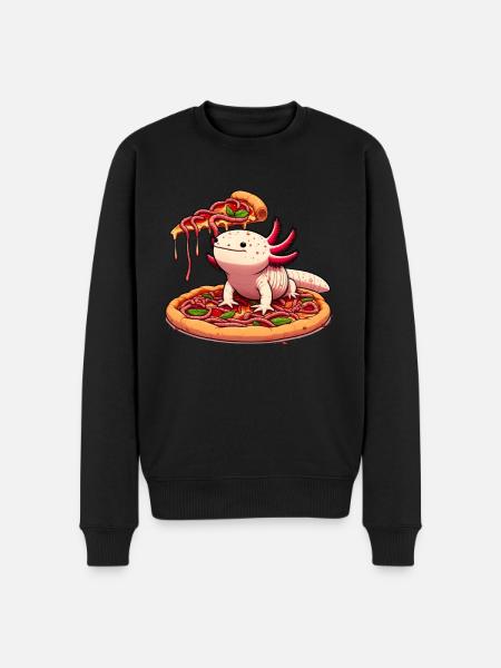 Pizza Party for Axolotl - Men's Premium Organic Jumper - black
