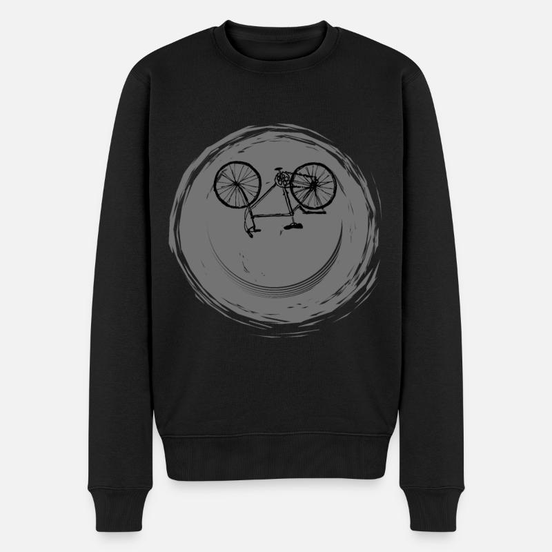 Fahrrad Gesicht - Männer Premium Bio Pullover - Schwarz