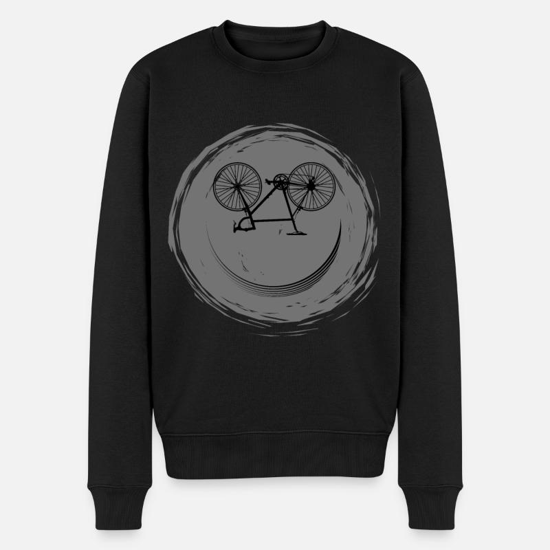 Fahrrad Gesicht - Männer Premium Bio Pullover - Schwarz