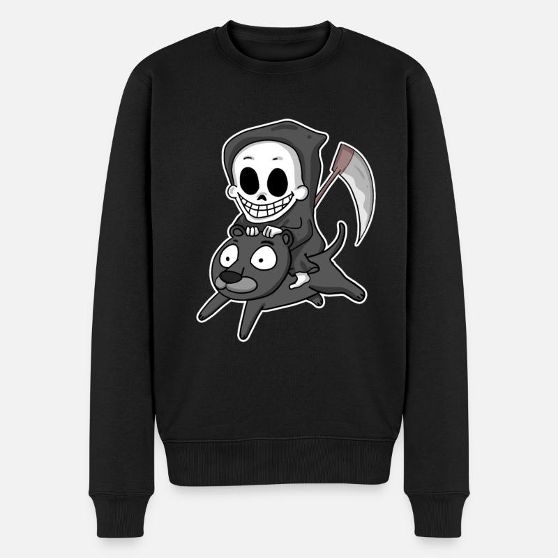 Faucheuse Motif Wildcat - Pull Premium bio Homme - noir