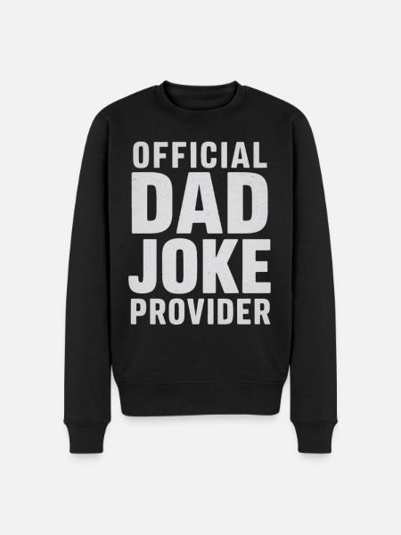 Official Dad Joke Provider - Men's Premium Organic Jumper - black