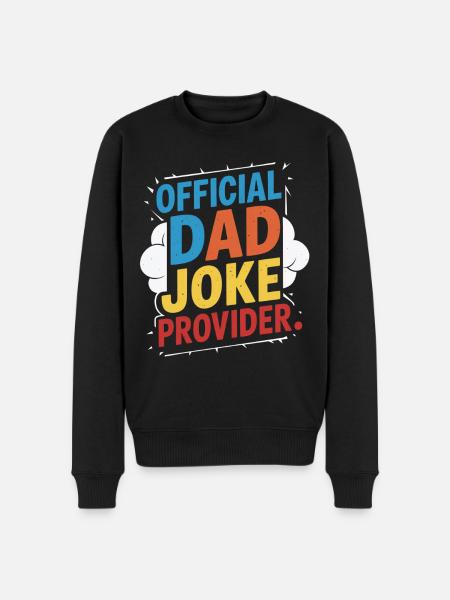 Official Dad Joke Supplier - Men's Premium Organic Jumper - black