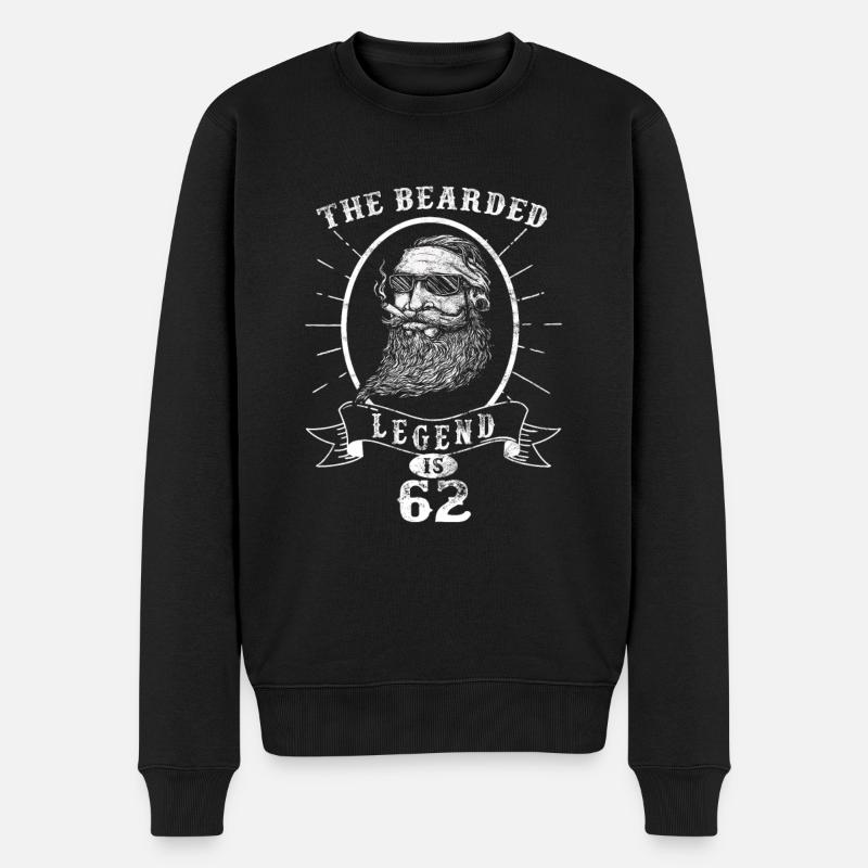 La légende barbue a 62 ans - Pull Premium bio Homme - noir