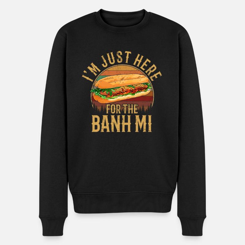 Banh Mi Vietnamese Food - Männer Premium Bio Pullover - Schwarz