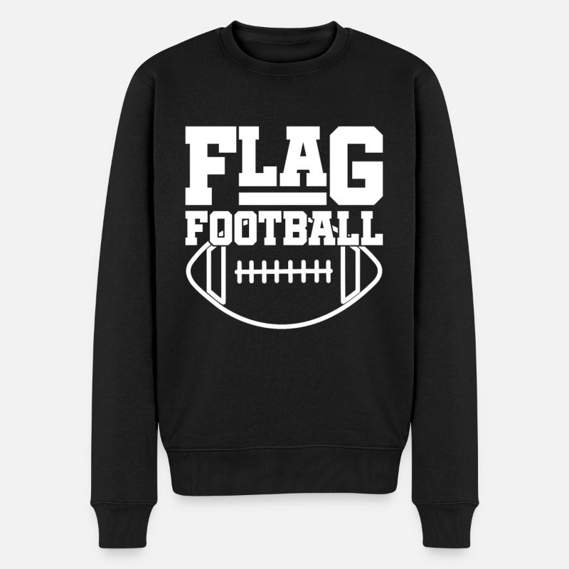 Flag Football - Männer Premium Bio Pullover - Schwarz