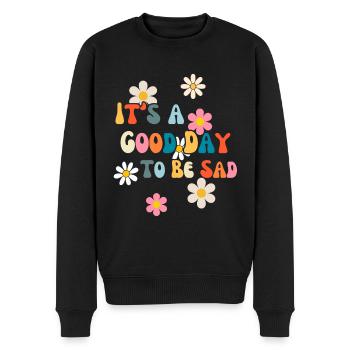 A good day for pessimism, existential fear - Men's Premium Organic Jumper - black - Front - Nico (187cm)