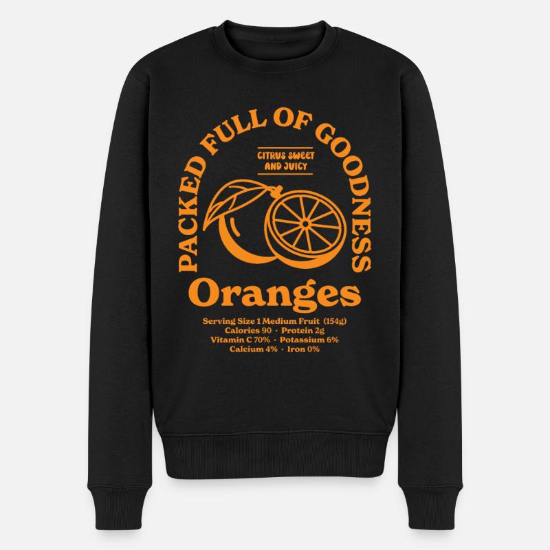 Oranges Nutritionnelles - Pull Premium bio Homme - noir