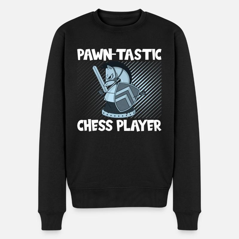 Schach Pawn-tastic - Männer Premium Bio Pullover - Schwarz