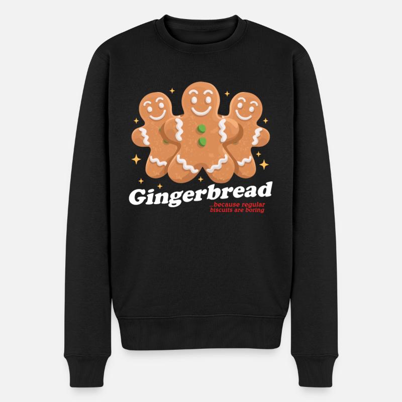 Gingerbread Man Gingerbread Gingerbread Men Gift - Men's Premium Organic Jumper - black