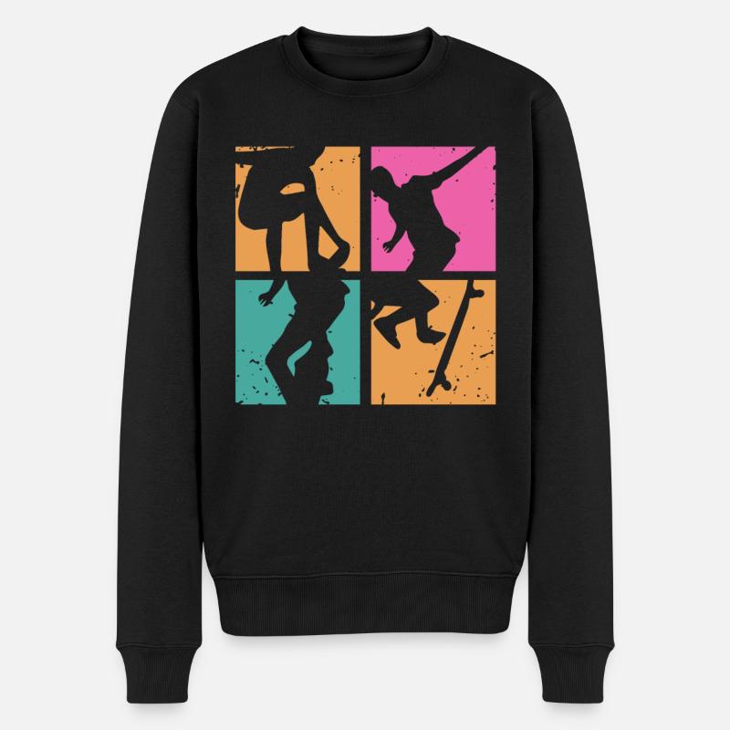 Skater Skateboard Skate - Pull Premium bio Homme - noir