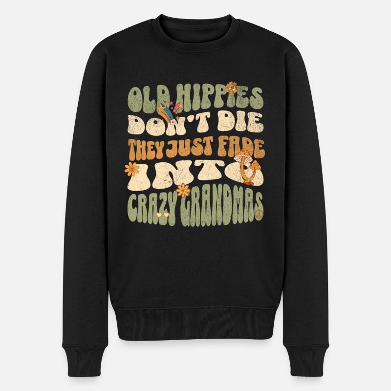 Mamie hippie - Pull Premium bio Homme - noir