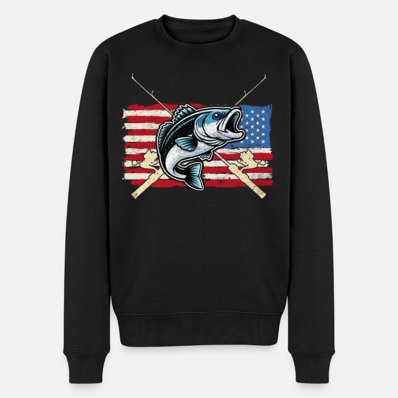 Poisson bar - Pull Premium bio Homme - noir