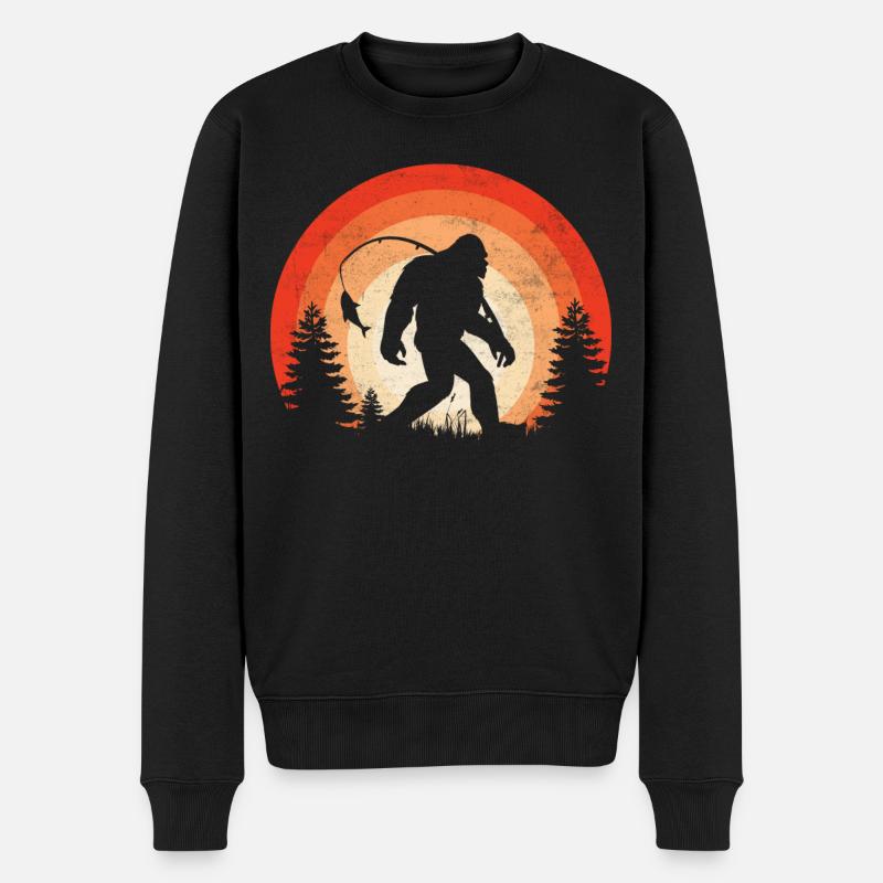 Barschfisch Big Foot - Männer Premium Bio Pullover - Schwarz