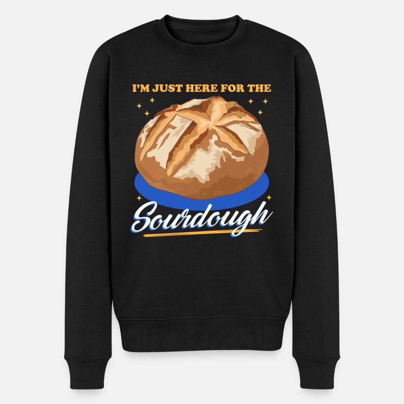 Sauerteigbrot Brot Sauerteig Geschenk - Männer Premium Bio Pullover - Schwarz