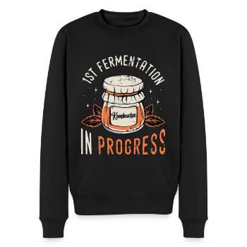 Kombucha 1st Fermentation In Progress Home Brewing - Men's Premium Organic Jumper - black - Front - Nico (187cm)