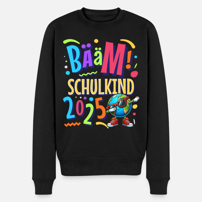 Bääm Schulkind 2025 - Männer Premium Bio Pullover - Schwarz