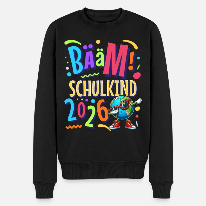 Bääm Schulkind 2026 - Männer Premium Bio Pullover - Schwarz