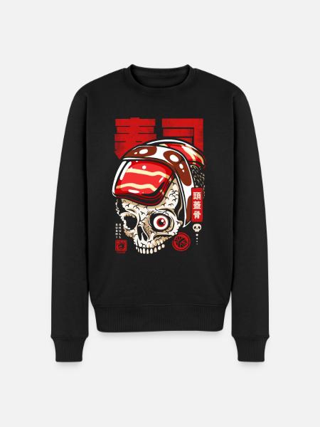 Japan skull sushi japan - Men's Premium Organic Jumper - black