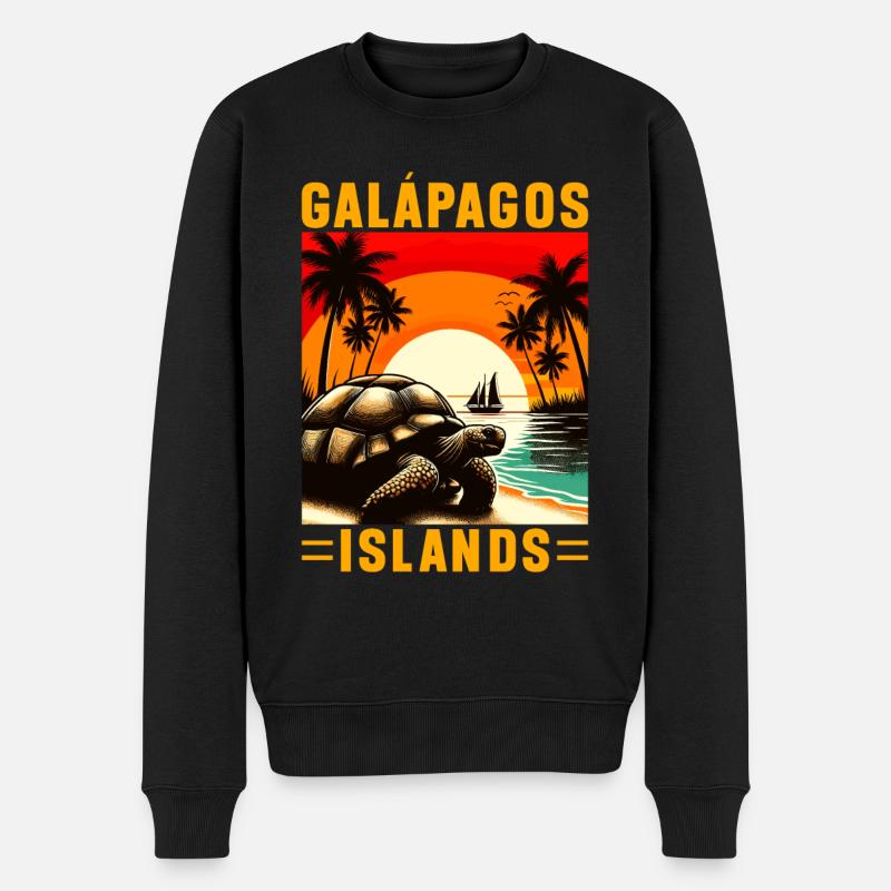 Galápagos Islands - Männer Premium Bio Pullover - Schwarz