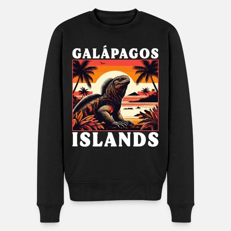 Îles Galápagos - Pull Premium bio Homme - noir