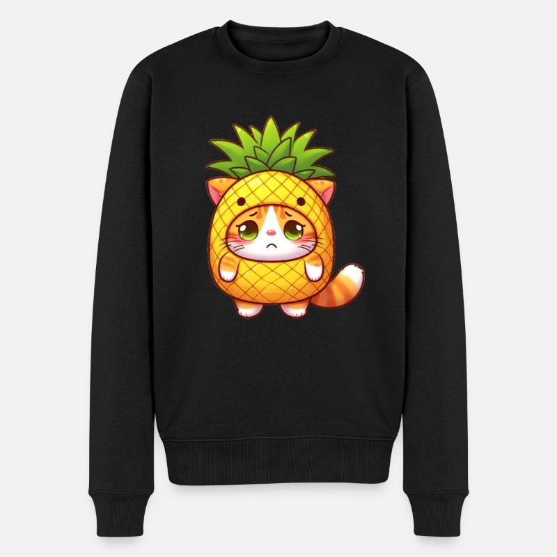 Chat mignon en costume d’ananas - Pull Premium bio Homme - noir