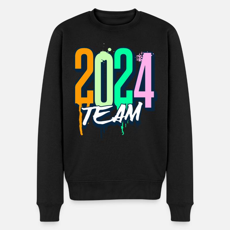 2024 Team - Männer Premium Bio Pullover - Schwarz