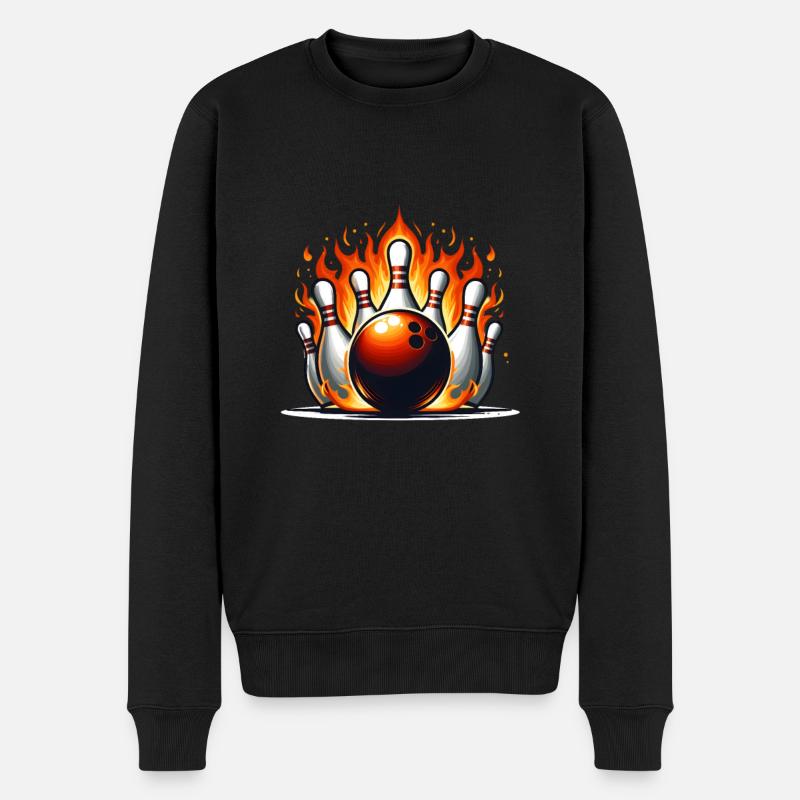 Boule de feu au bowling - Pull Premium bio Homme - noir