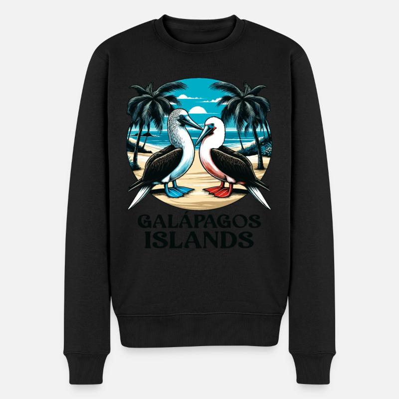 Îles Galapagos - Pull Premium bio Homme - noir