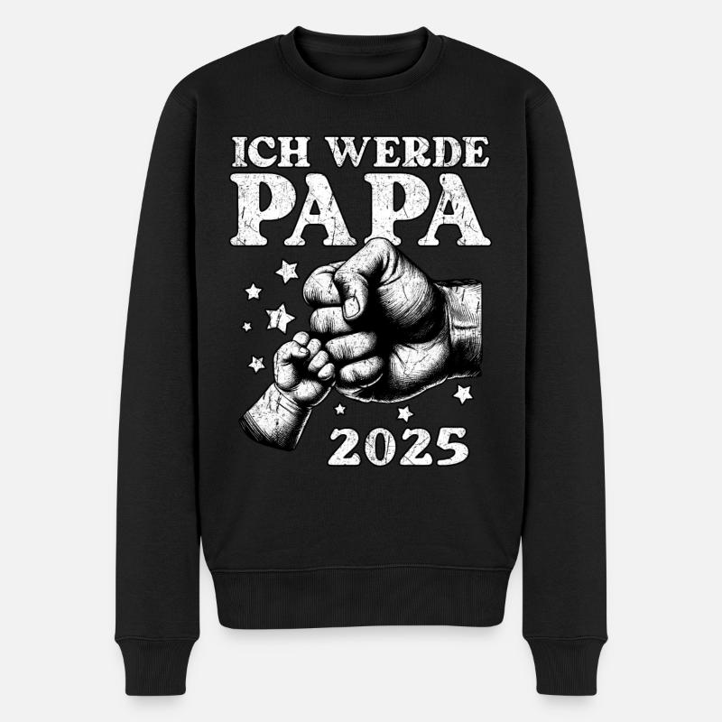 Je serai papa en 2025 - Pull Premium bio Homme - noir